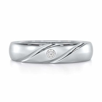 Noble Crest Men Solitaire Ring - White Gold - Image 4