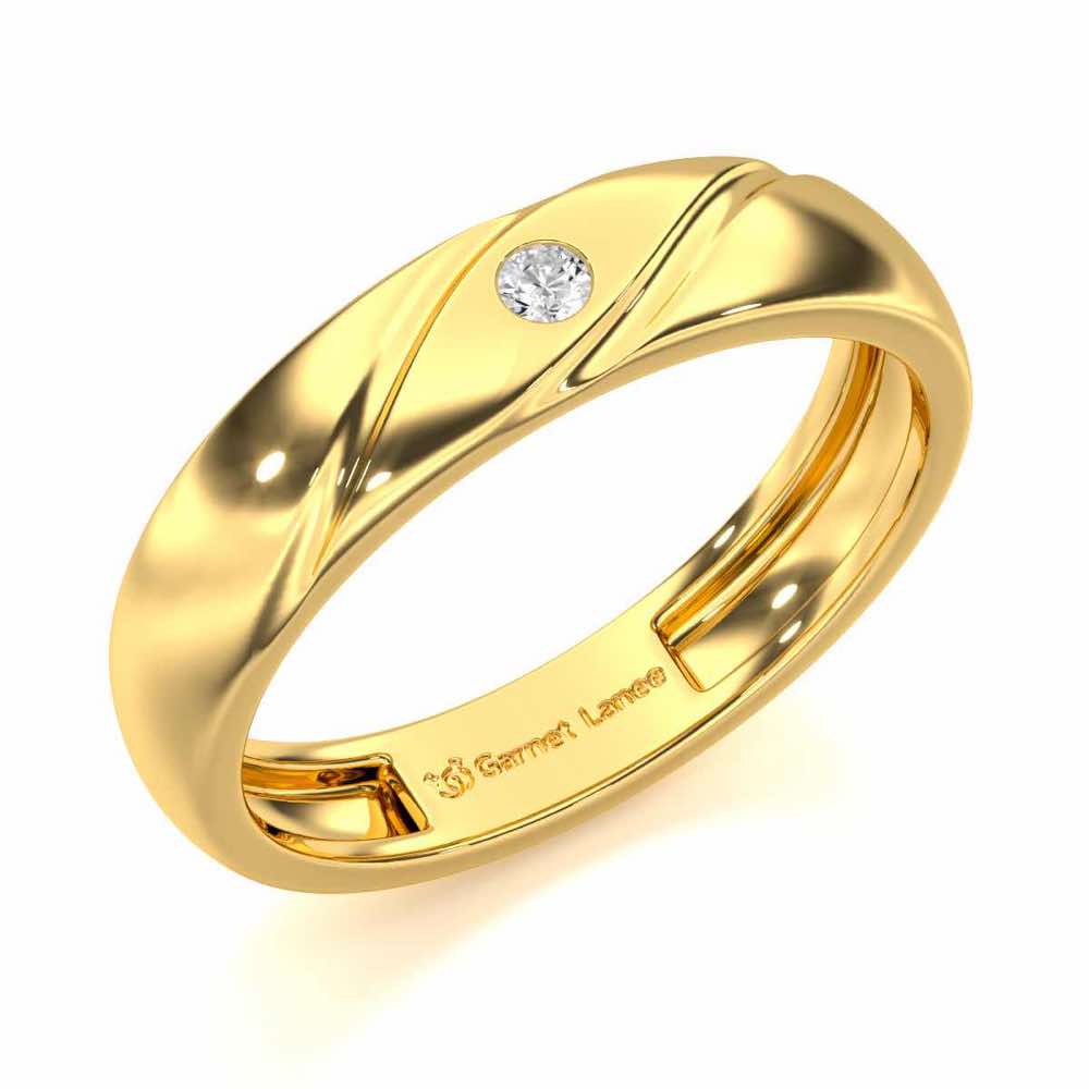 Noble Crest Men Solitaire Ring - Yellow Gold - Image 1