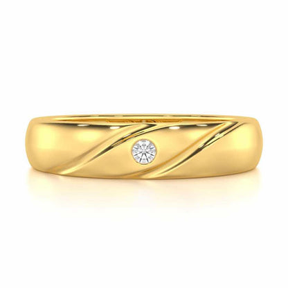 Noble Crest Men Solitaire Ring - Yellow Gold - Image 4