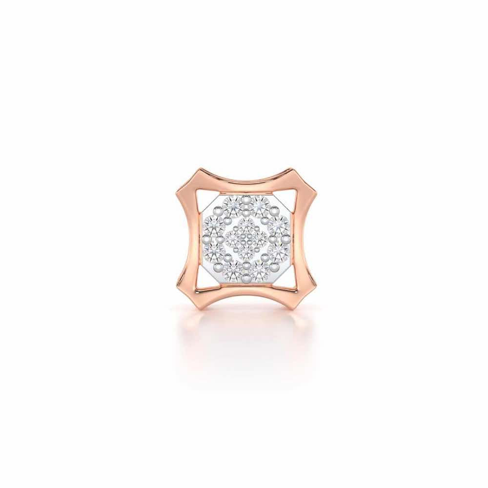 Noble Silver Men Stud - Rose Gold - Image 1