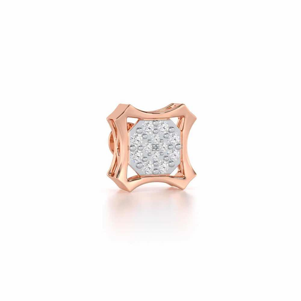 Noble Silver Men Stud - Rose Gold - Image 2