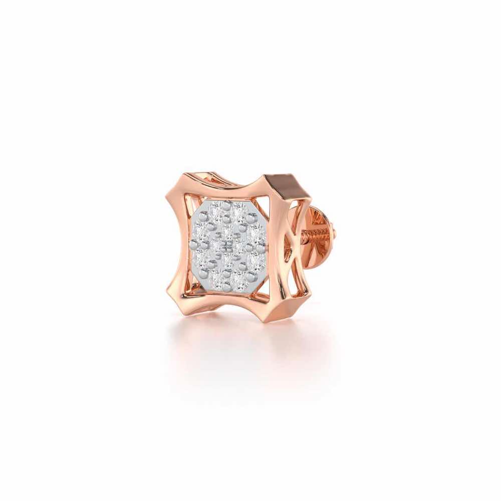 Noble Silver Men Stud - Rose Gold - Image 3