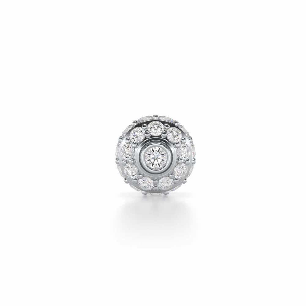 Knghtly Silver Men Stud - White Gold - Image 1