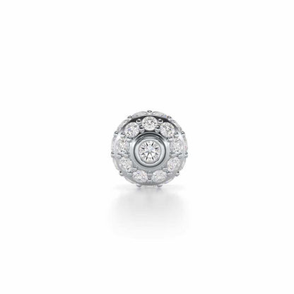 Knghtly Silver Men Stud - White Gold - Image 1