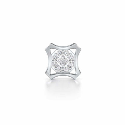 Noble Silver Men Stud - White Gold - Image 1