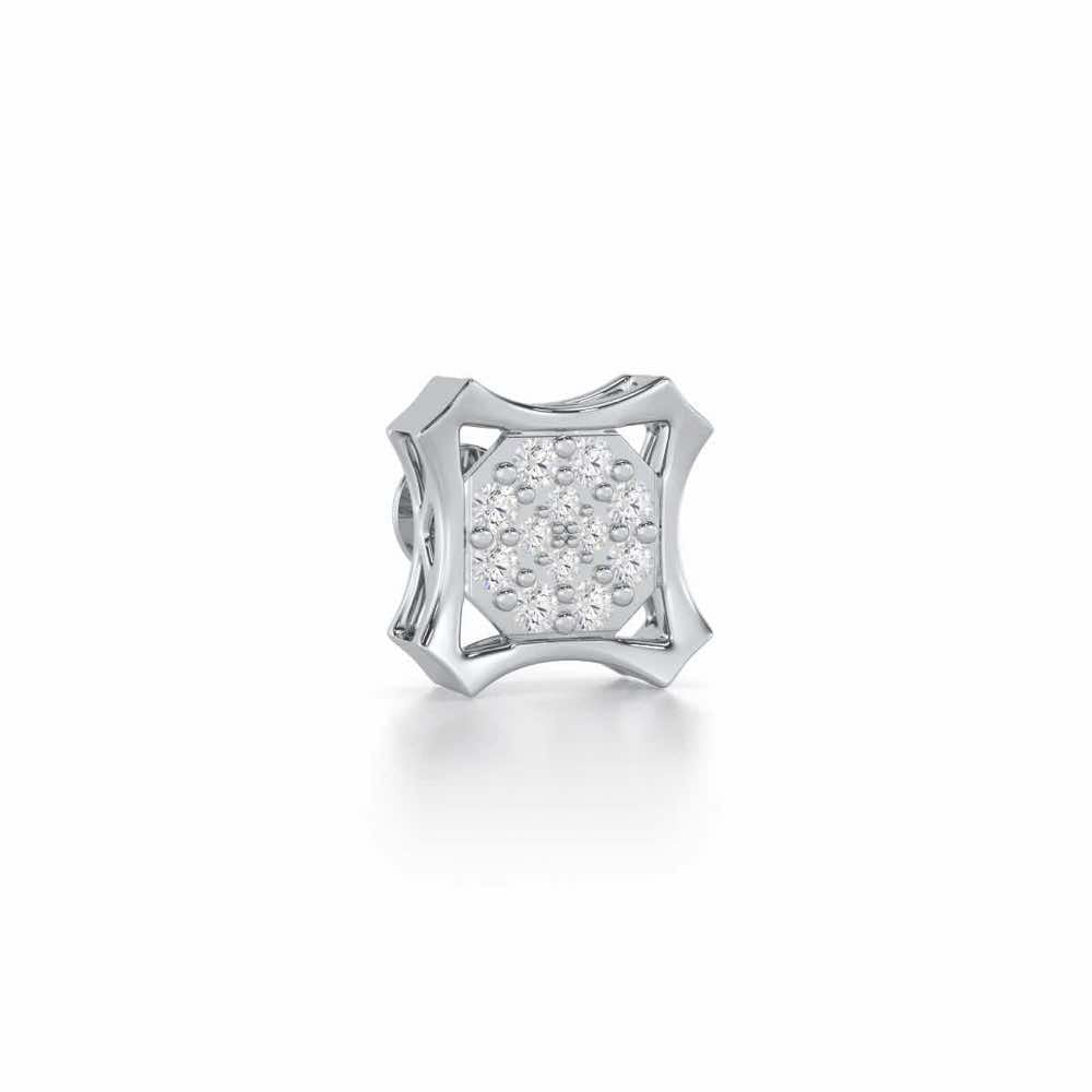 Noble Silver Men Stud - White Gold - Image 2