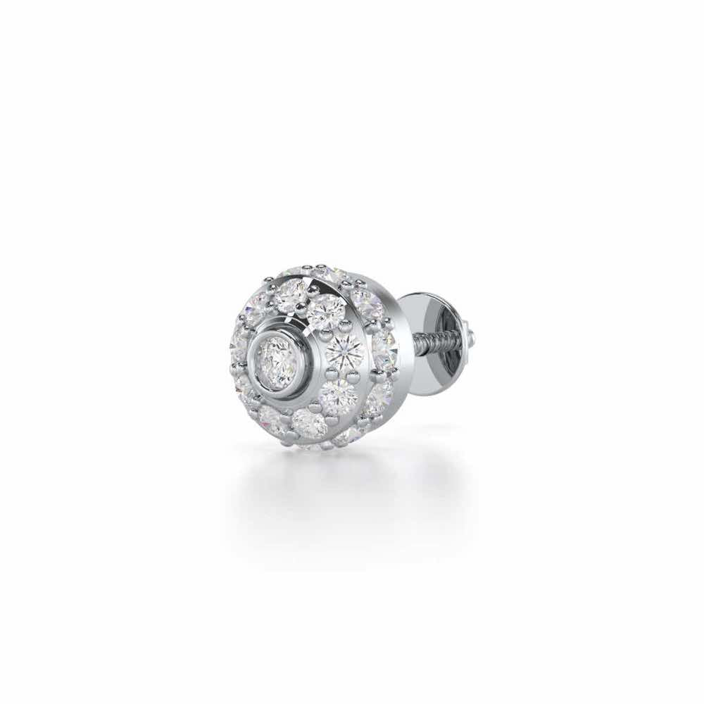 Knghtly Silver Men Stud - White Gold - Image 3