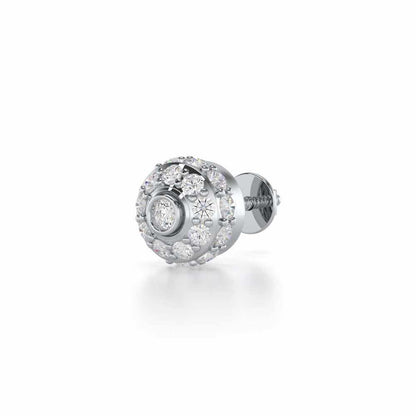 Knghtly Silver Men Stud - White Gold - Image 3