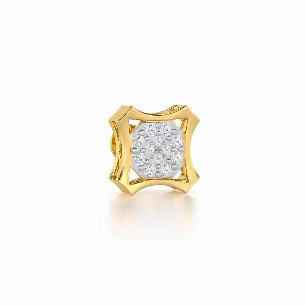 Noble Silver Men Stud - Yellow Gold - Image 2