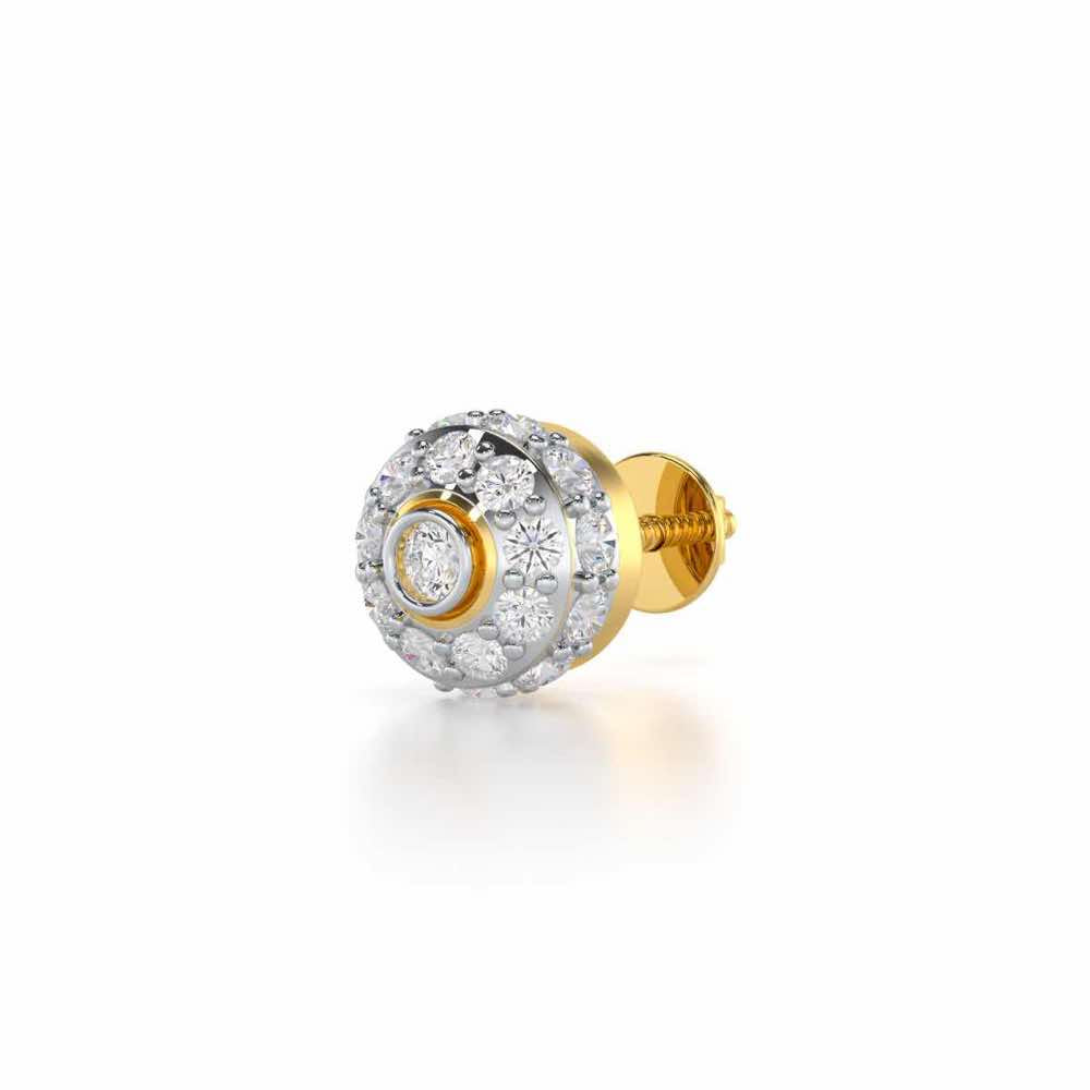 Knghtly Silver Men Stud - Yellow Gold - Image 3