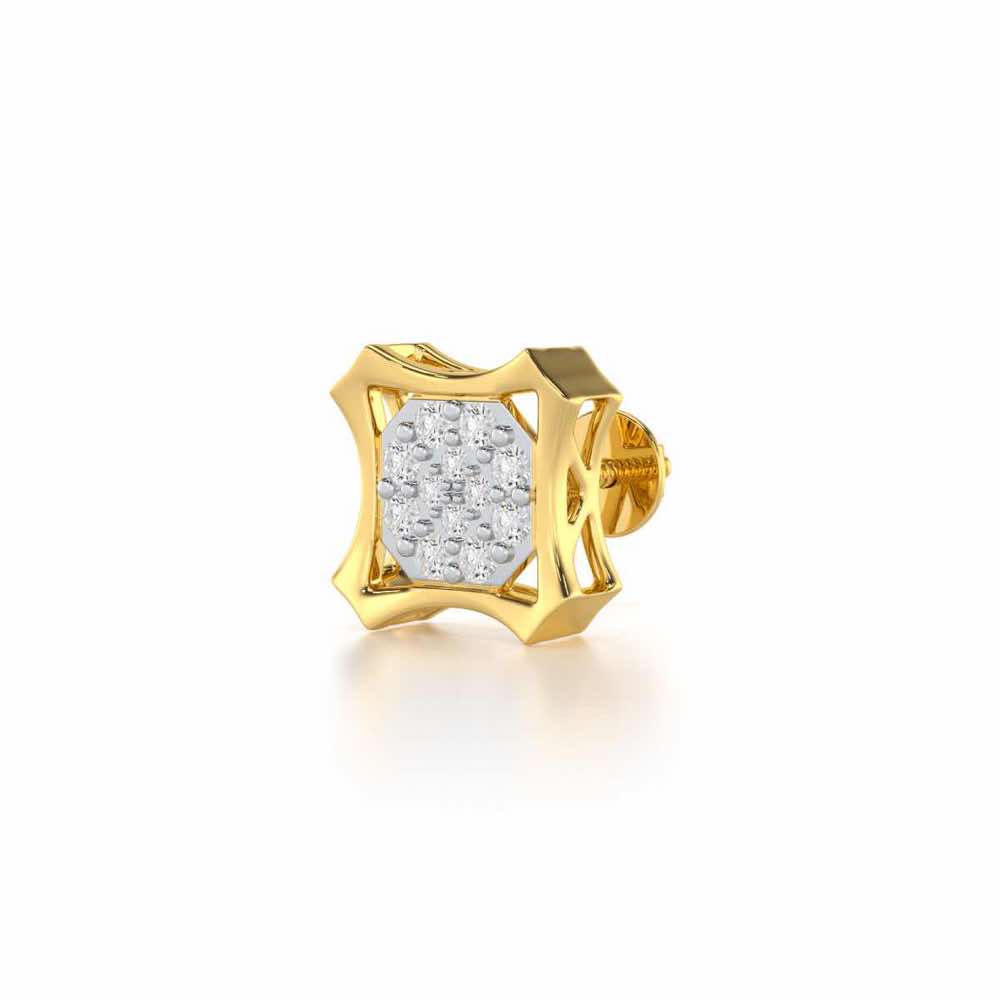 Noble Silver Men Stud - Yellow Gold - Image 3