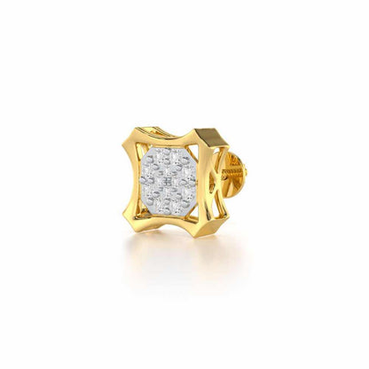 Noble Silver Men Stud - Yellow Gold - Image 3