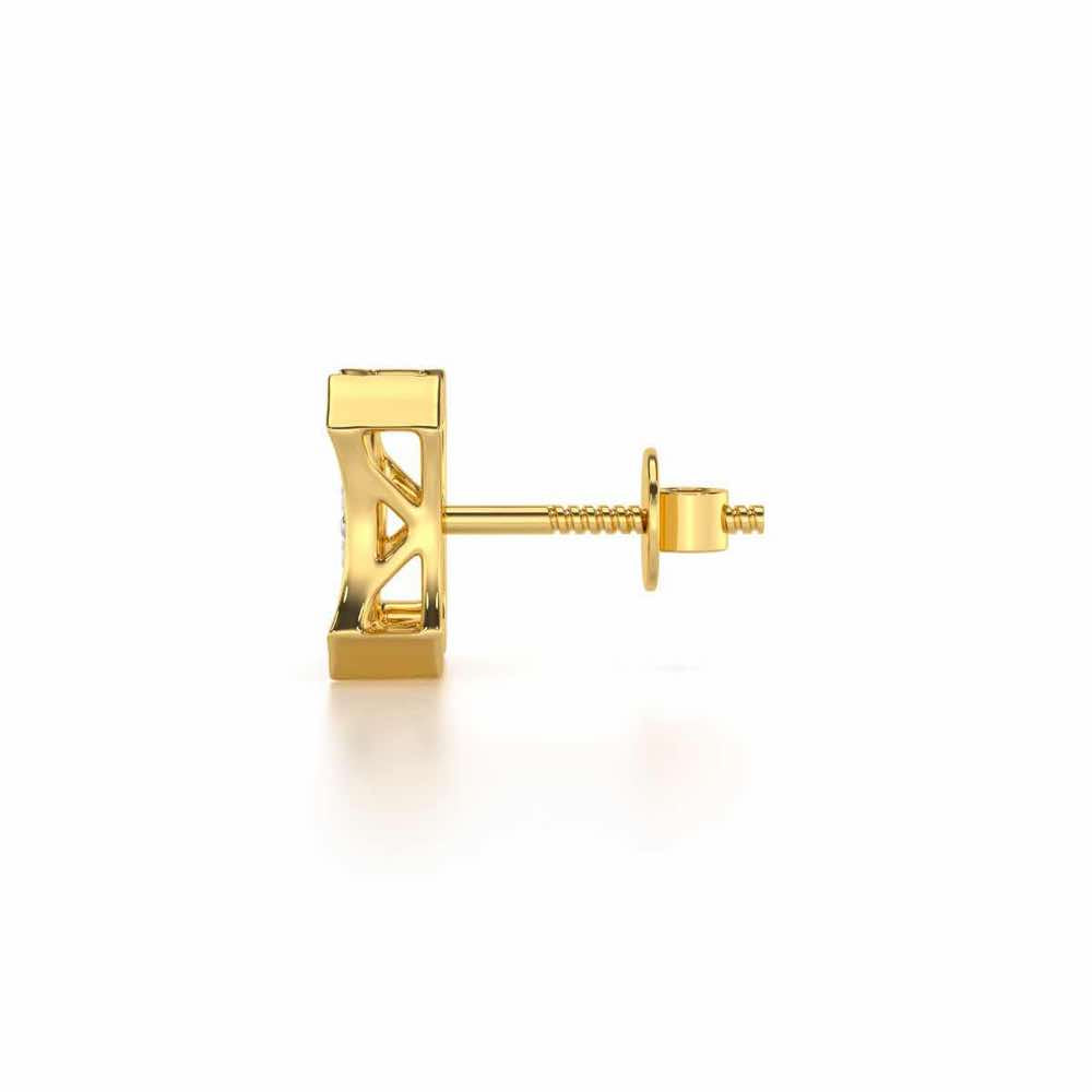 Noble Silver Men Stud - Yellow Gold - Image 4