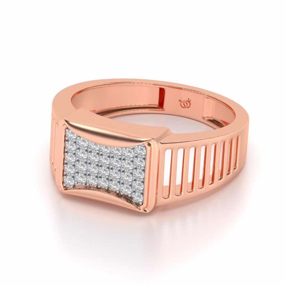 Noble Silver Ring For Men - Rose Gold - Image 2