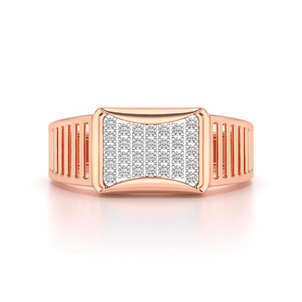Noble Silver Ring For Men - Rose Gold - Image 4