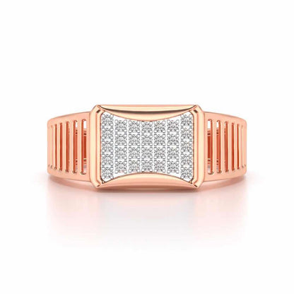 Noble Silver Ring For Men - Rose Gold - Image 4