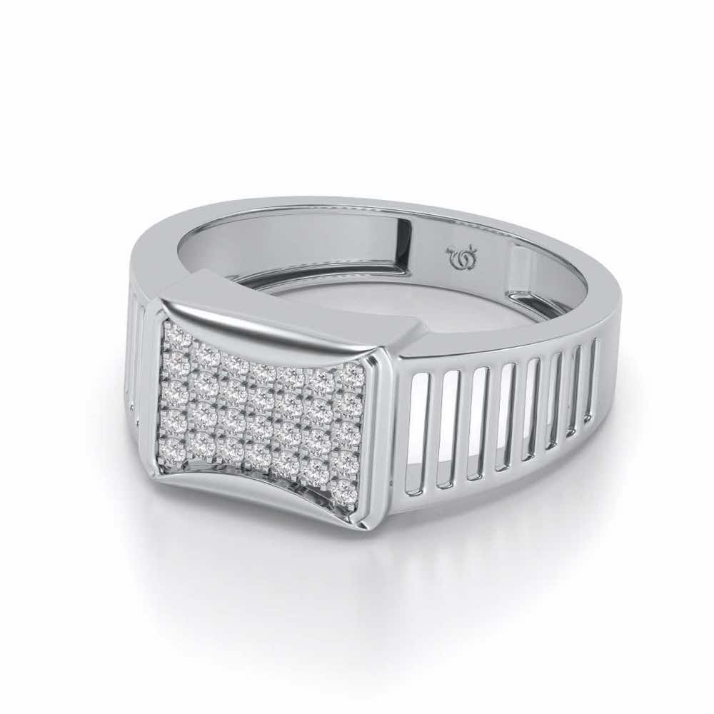 Noble Silver Ring For Men - White Gold - Image 2