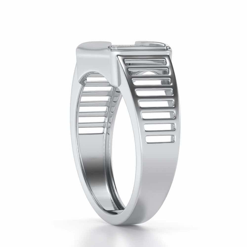 Noble Silver Ring For Men - White Gold - Image 3