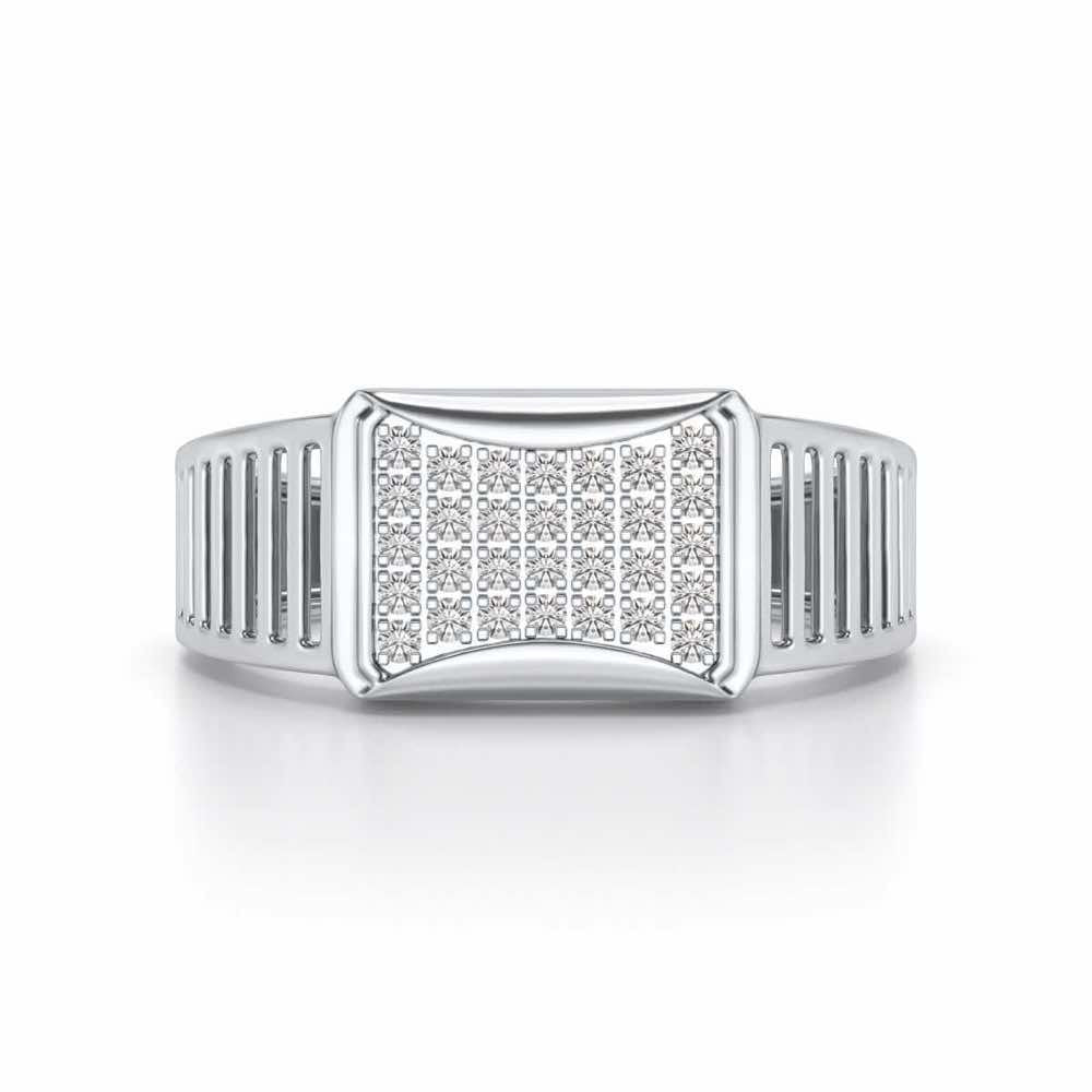 Noble Silver Ring For Men - White Gold - Image 4