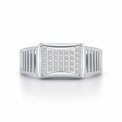 Noble Silver Ring For Men - White Gold - Image 4