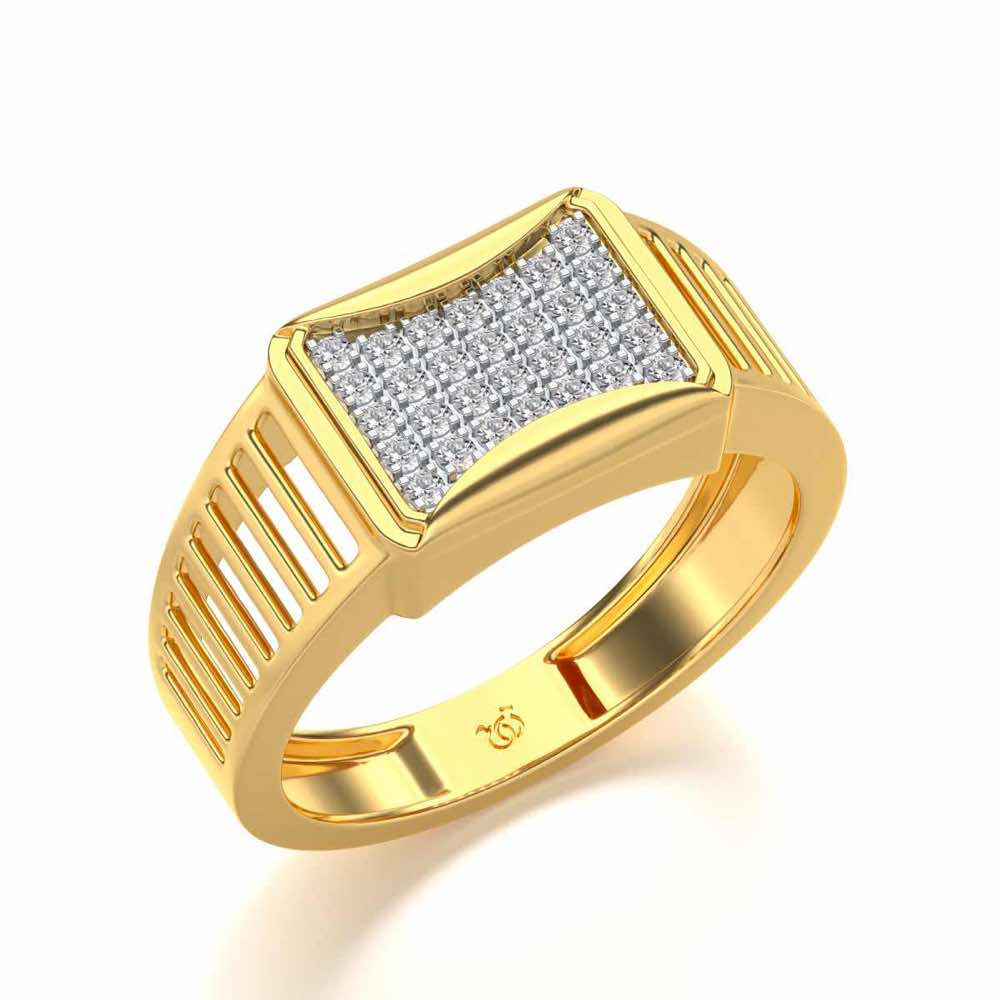 Noble Silver Ring For Men - Yellow Gold - Image 1