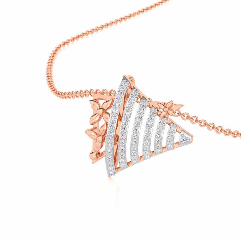 Noble Glow Silver Pendant - Rose Gold - Image 2