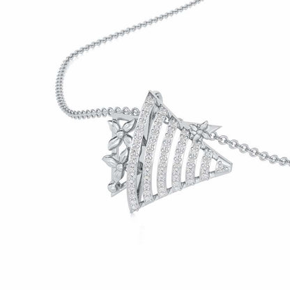 Noble Glow Silver Pendant - White Gold - Image 2