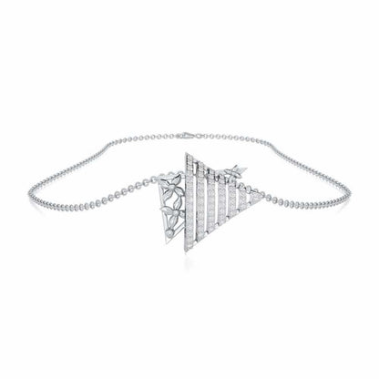 Noble Glow Silver Pendant - White Gold - Image 3