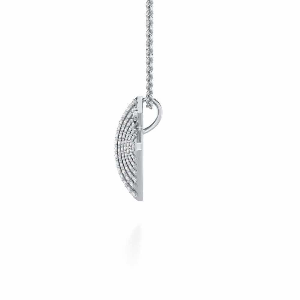 Noble Glow Silver Pendant - White Gold - Image 4