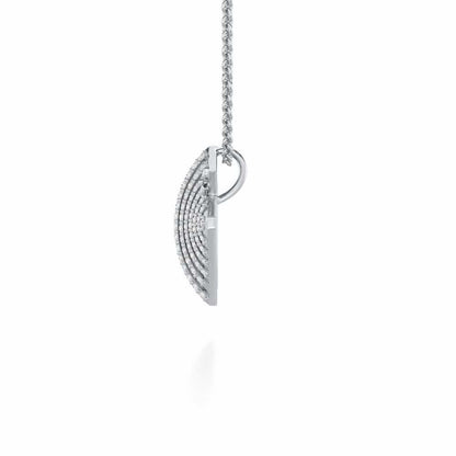 Noble Glow Silver Pendant - White Gold - Image 4