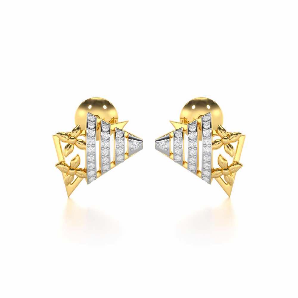 Noble Glow Silver Stud Earrings