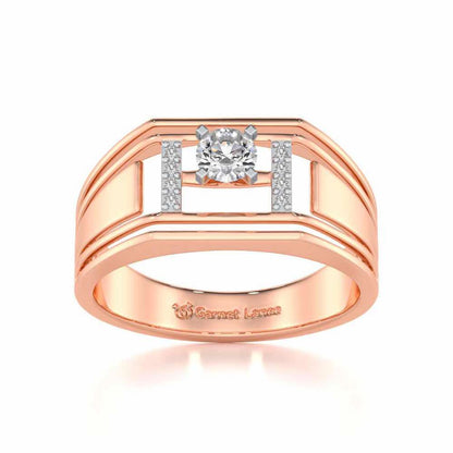 Noble Knight Solitaire Ring For Men - Rose Gold - Image 2