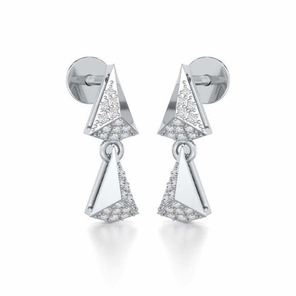 Noble Tassel Silver Earrings - White Gold - Image 2