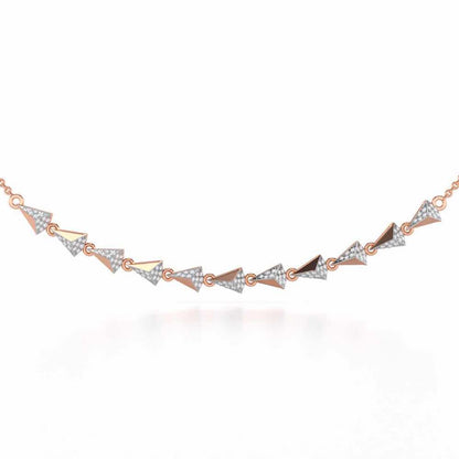 Noble Tassel Silver Necklace - Rose Gold - Image 1