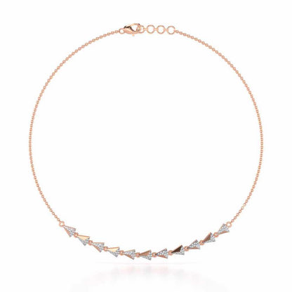 Noble Tassel Silver Necklace - Rose Gold - Image 3