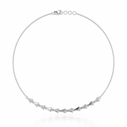 Noble Tassel Silver Necklace - White Gold - Image 3