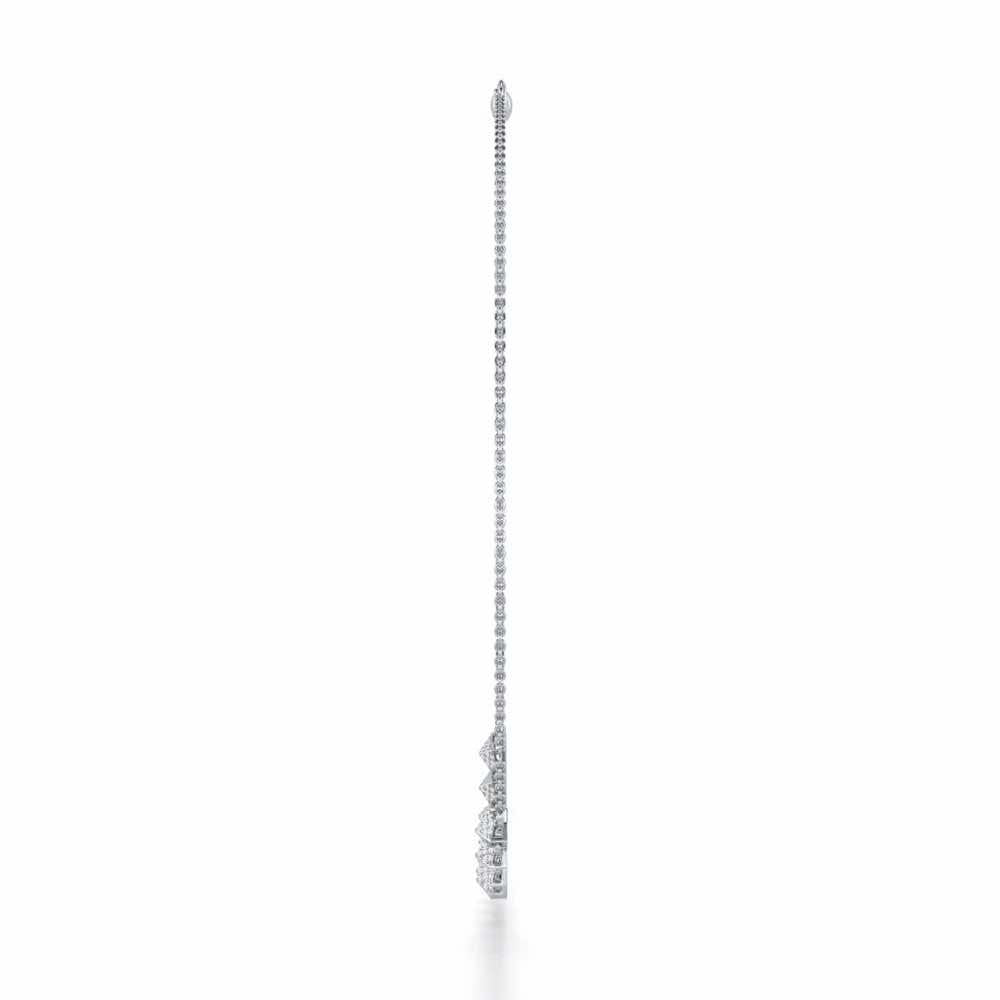 Noble Tassel Silver Necklace - White Gold - Image 4