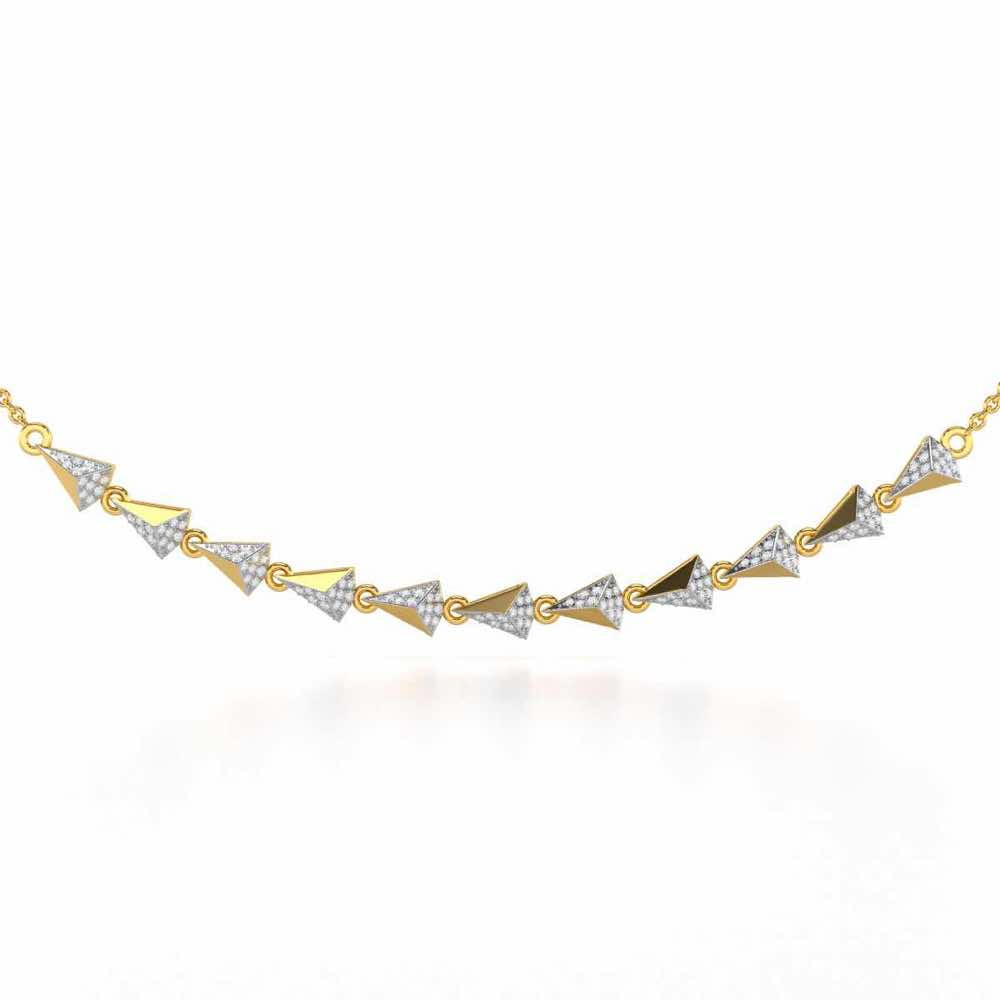 Noble Tassel Silver Necklace - Yellow Gold - Image 1