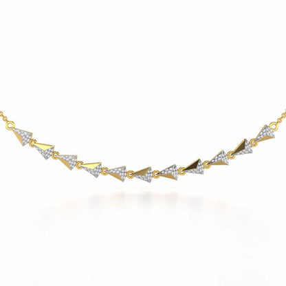 Noble Tassel Silver Necklace - Yellow Gold - Image 1