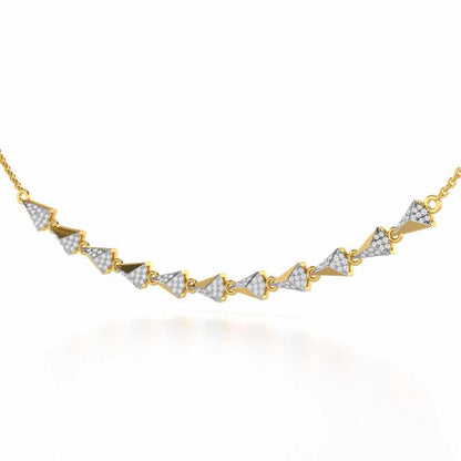 Noble Tassel Silver Necklace - Yellow Gold - Image 2