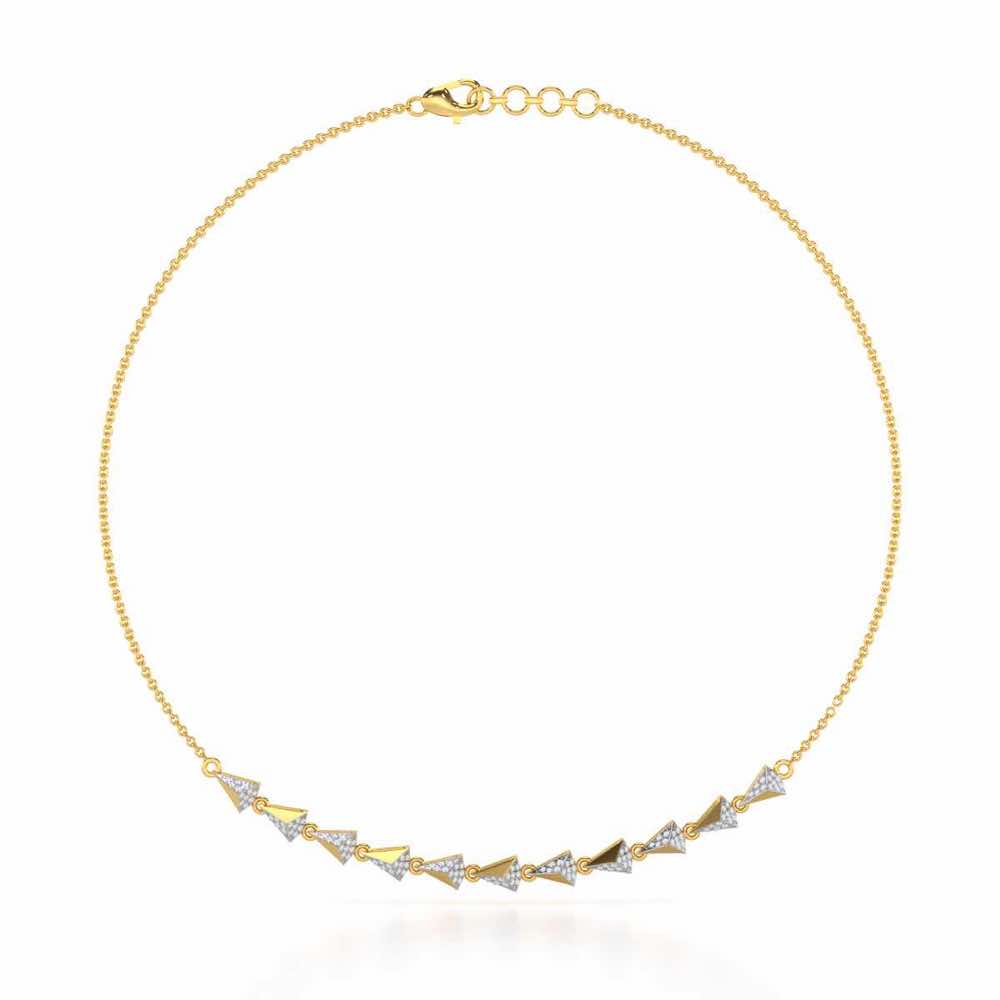 Noble Tassel Silver Necklace - Yellow Gold - Image 3