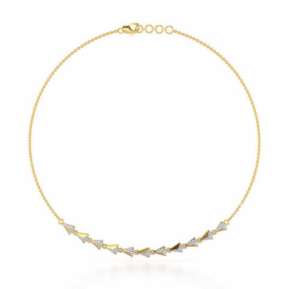 Noble Tassel Silver Necklace - Yellow Gold - Image 3