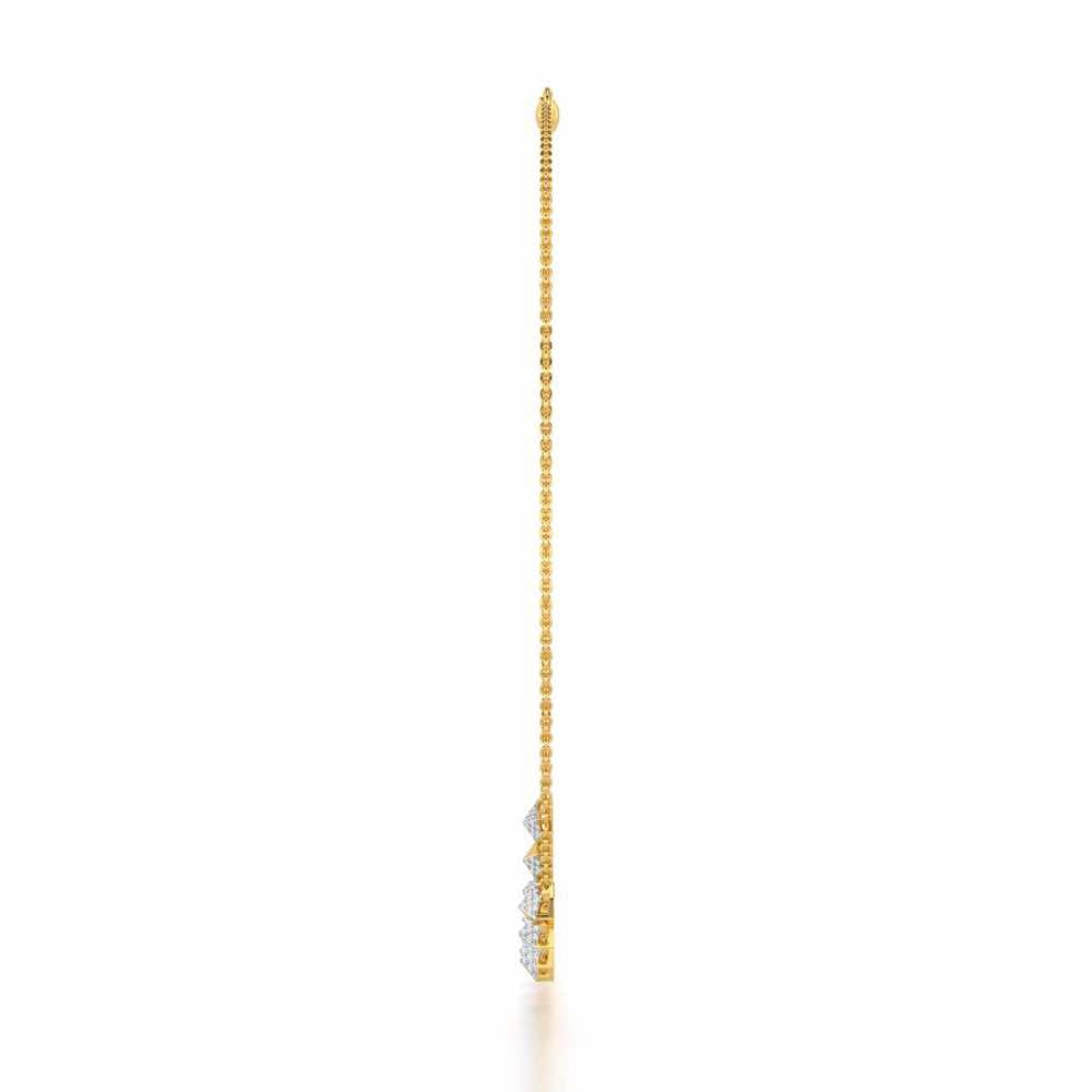 Noble Tassel Silver Necklace - Yellow Gold - Image 4