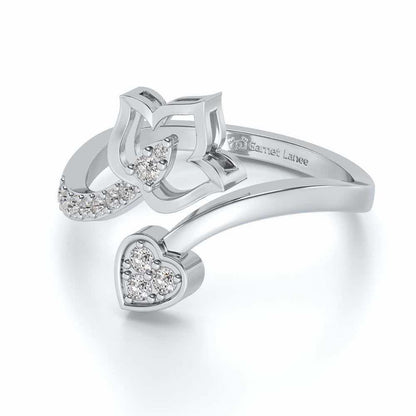 Nushka Silver Ring - White Gold - Image 2