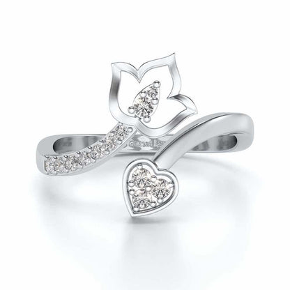 Nushka Silver Ring - White Gold - Image 4
