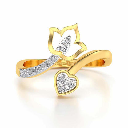 Nushka Silver Ring - Yellow Gold - Image 4
