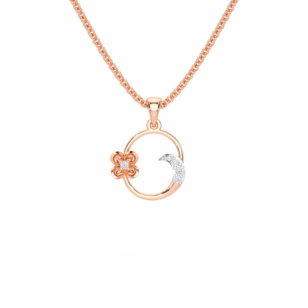 O-Glint Silver Pendant - Rose Gold - Image 1