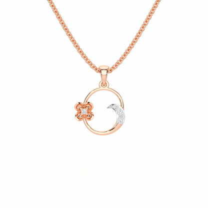 O-Glint Silver Pendant - Rose Gold - Image 1