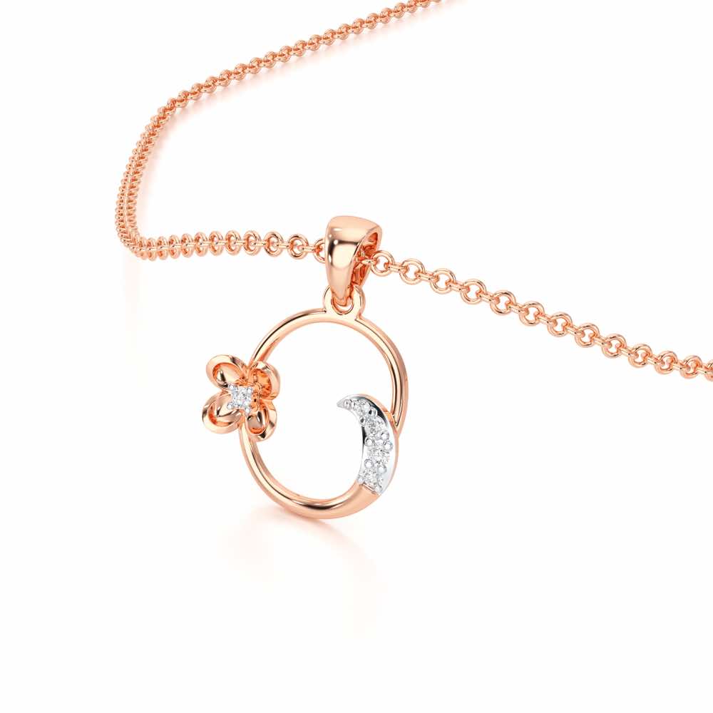 O-Glint Silver Pendant - Rose Gold - Image 2