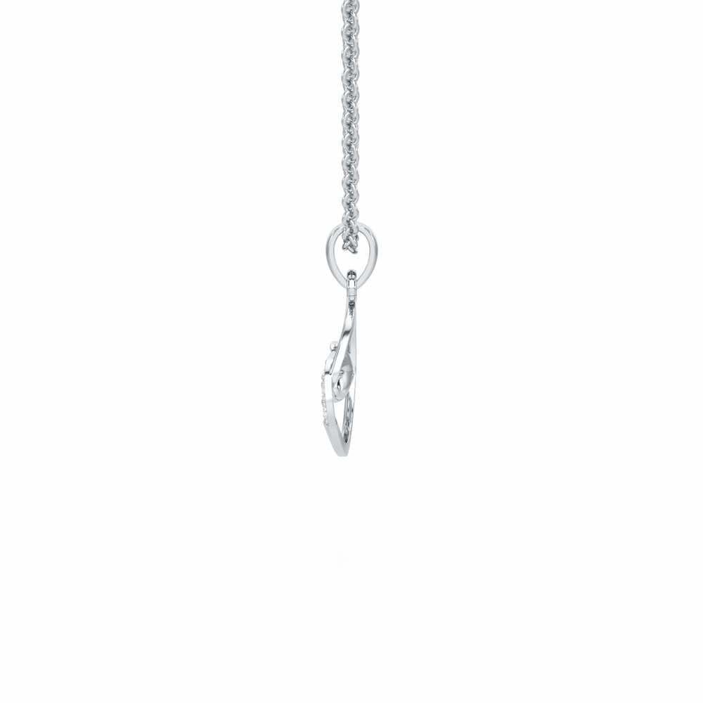 O-Glint Silver Pendant - White Gold - Image 3